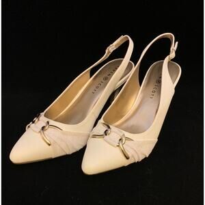 Karen Scott Womens Slingback Giselee Ivory White Dressy Pump / NEW / Size 10.5 M